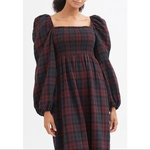 Nothing Fits But “Aoi” Midi Dress in Mackintosh Plaid Gauze 💜🤰